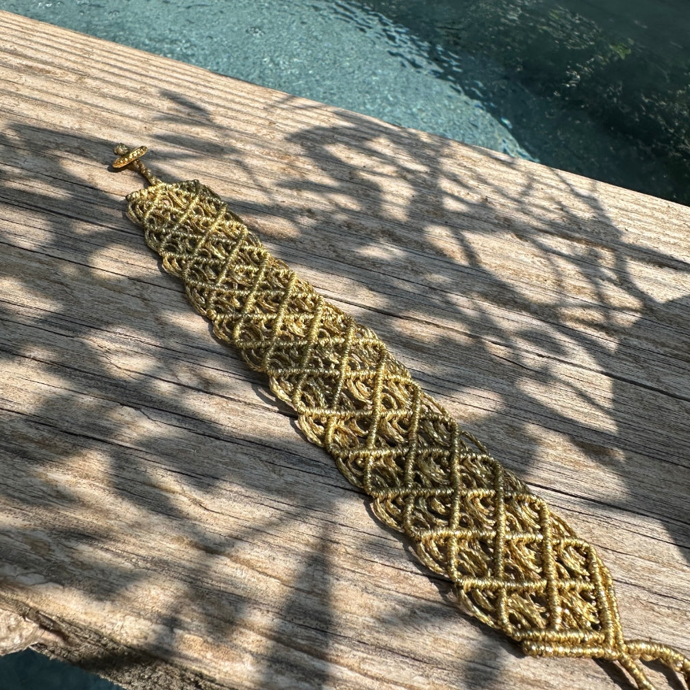 Braided cuff bracelet