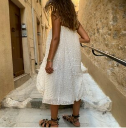 Sarah long silk and gold skirt