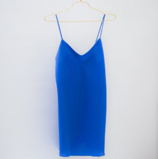 Matte silk slip dress