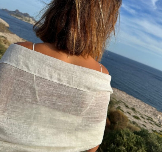 Robe longue en soie à bretelles