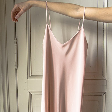 Matte silk slip dress