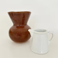 Brown enameled vase