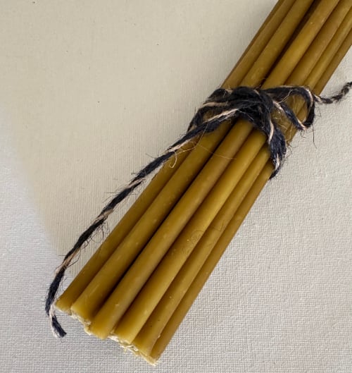 Thin beeswax candles