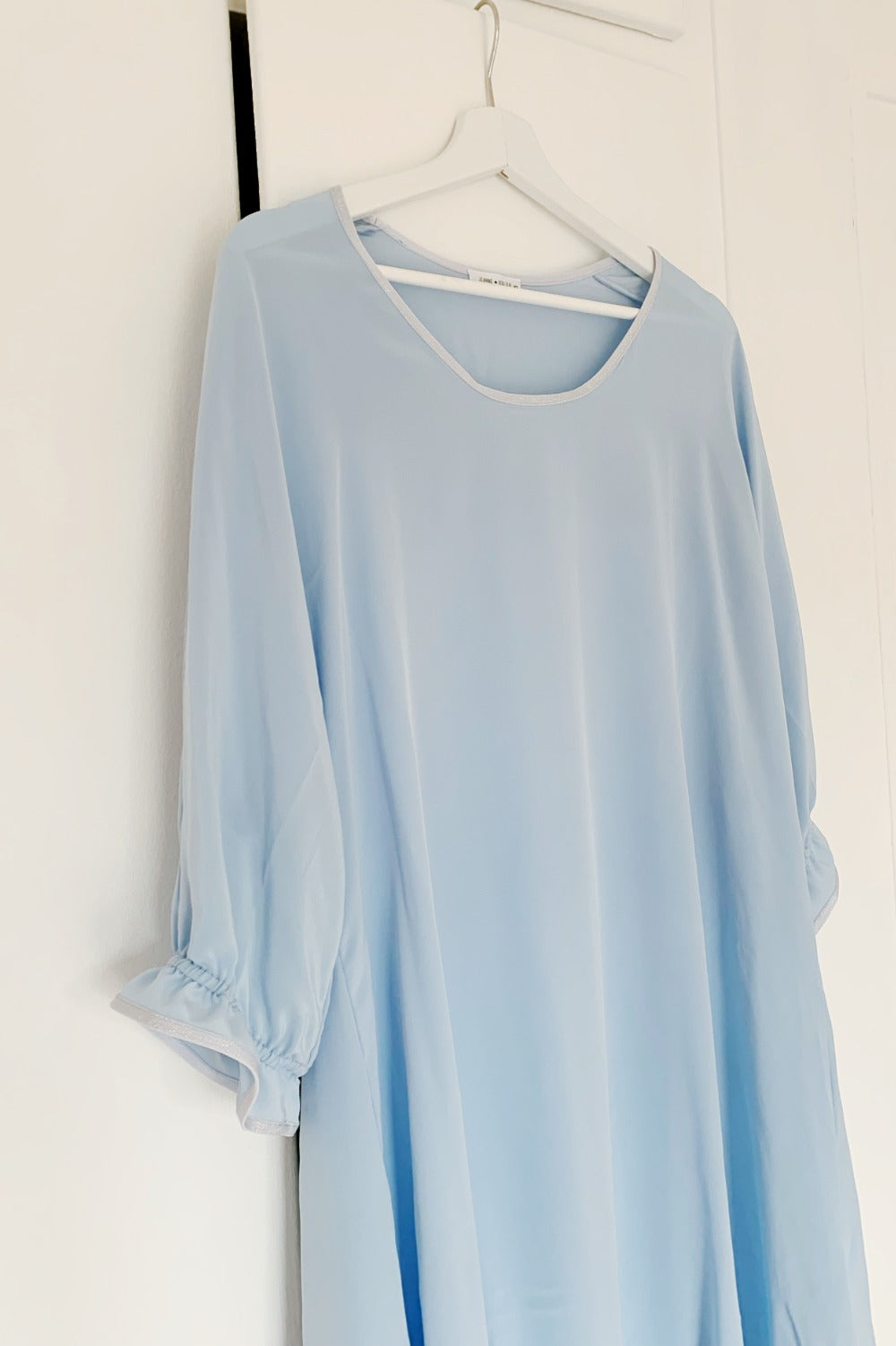 Blue sequined silk dress