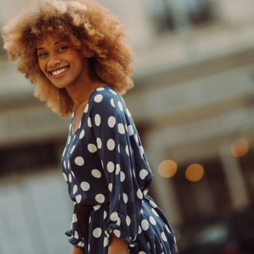 Gabrielle polka dot dress