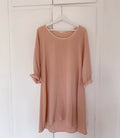 Pink sequined silk dress