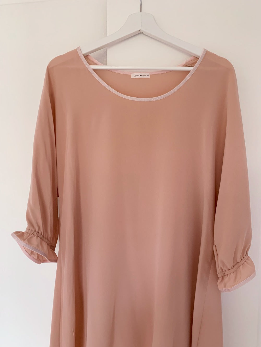 Pink sequined silk dress