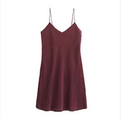 Matte silk slip dress