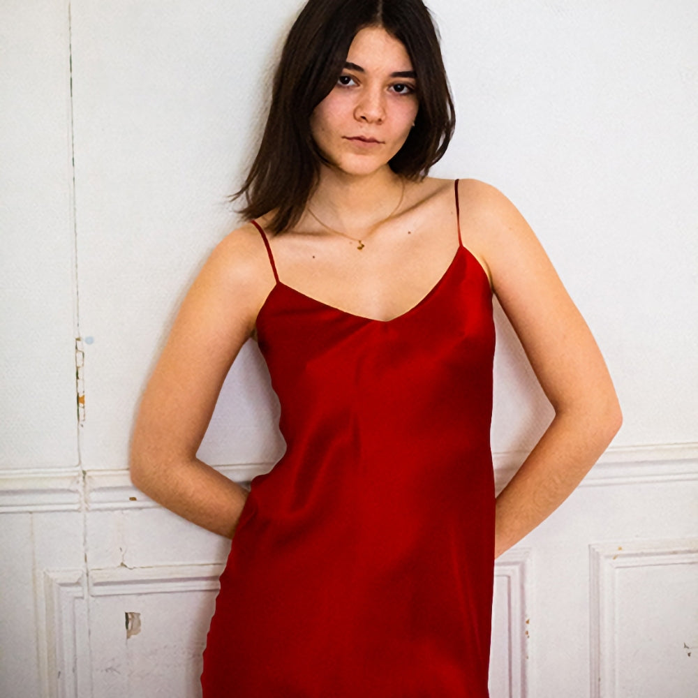 Satin silk slip dresses