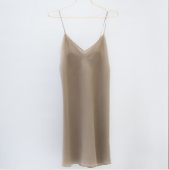 Matte silk slip dress
